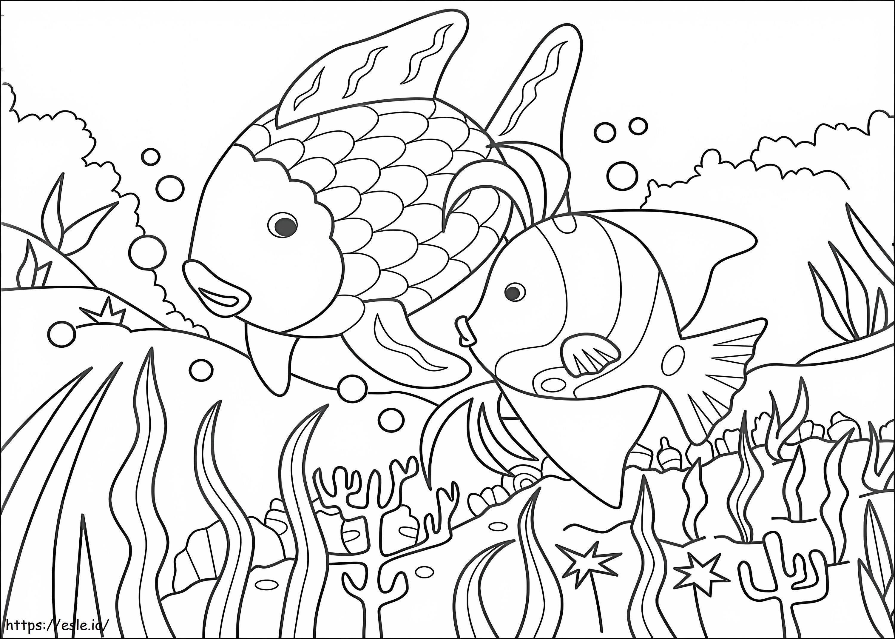 Two Simple Fish coloring page
