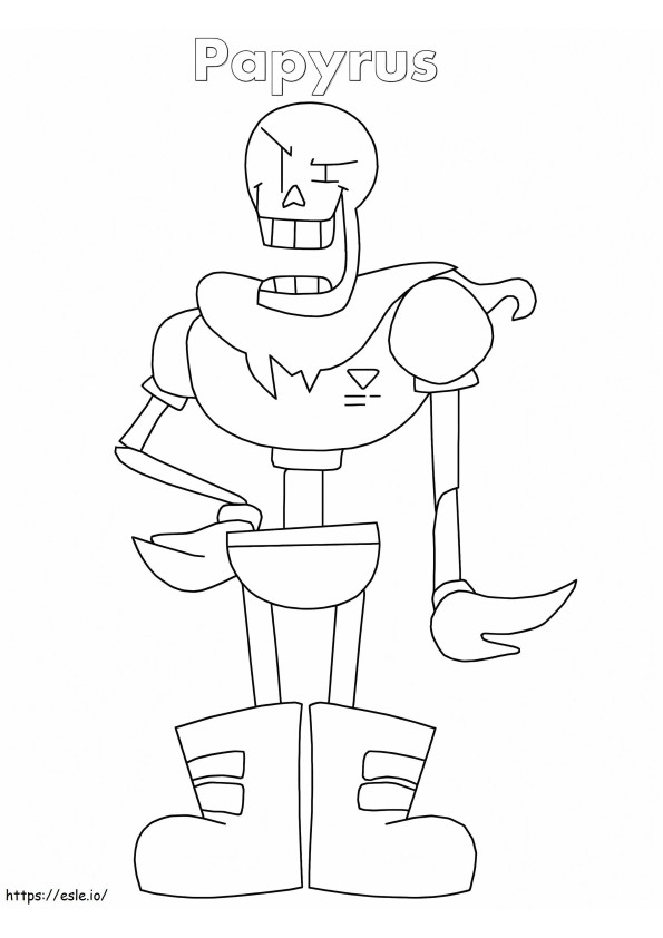 Papyrus From Undertale coloring page
