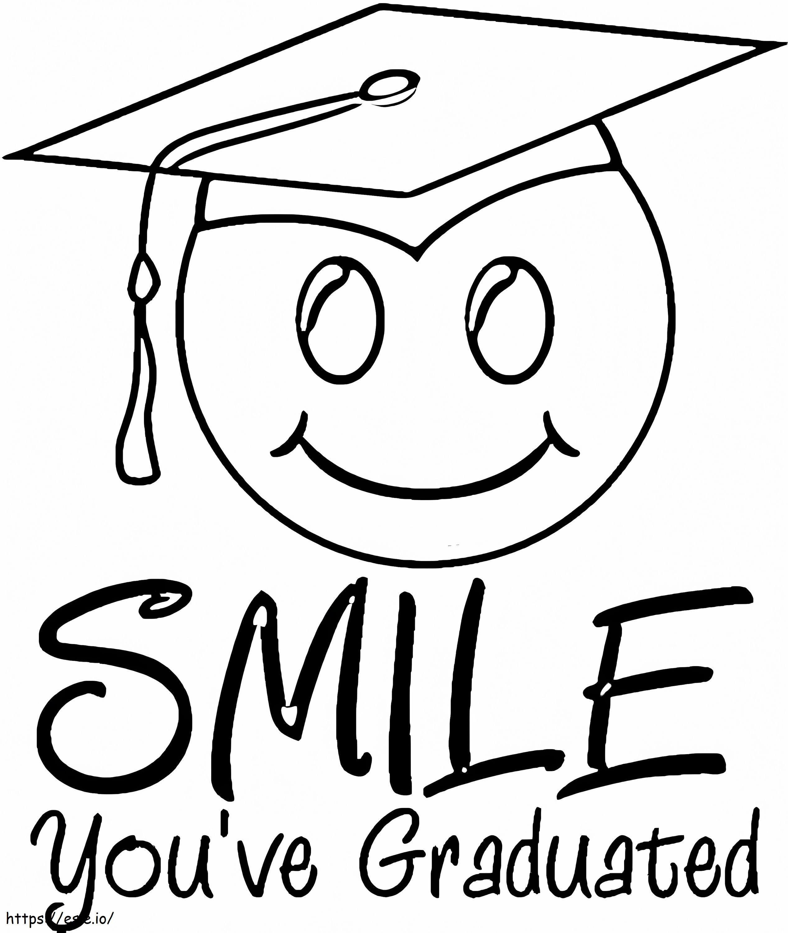 Coloriage Emoji de remise des diplômes à imprimer dessin