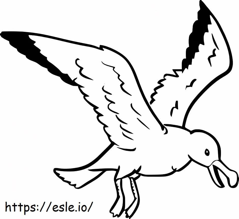 Simple Flying Seagulls coloring page