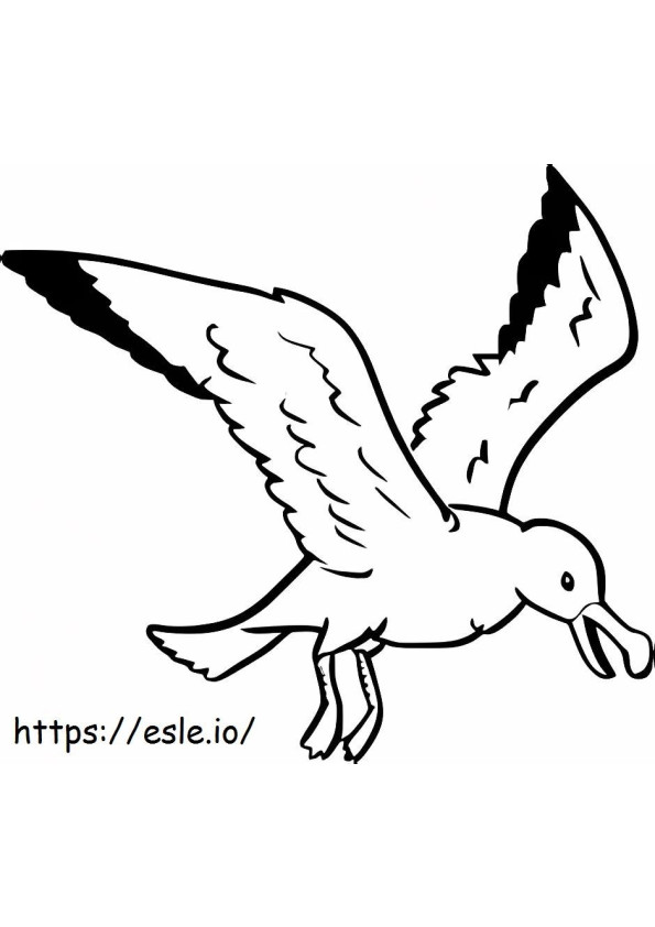 Simple Flying Seagulls coloring page