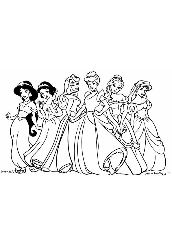 1528422088 Principesse Disney stampabili gratuitamente A4 da colorare