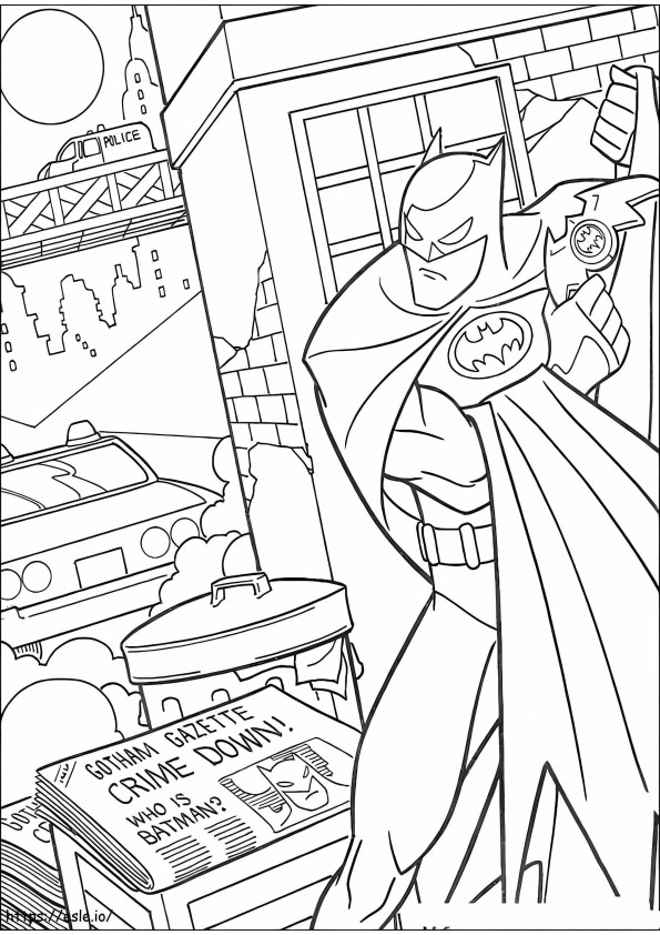Batman In Gotham coloring page