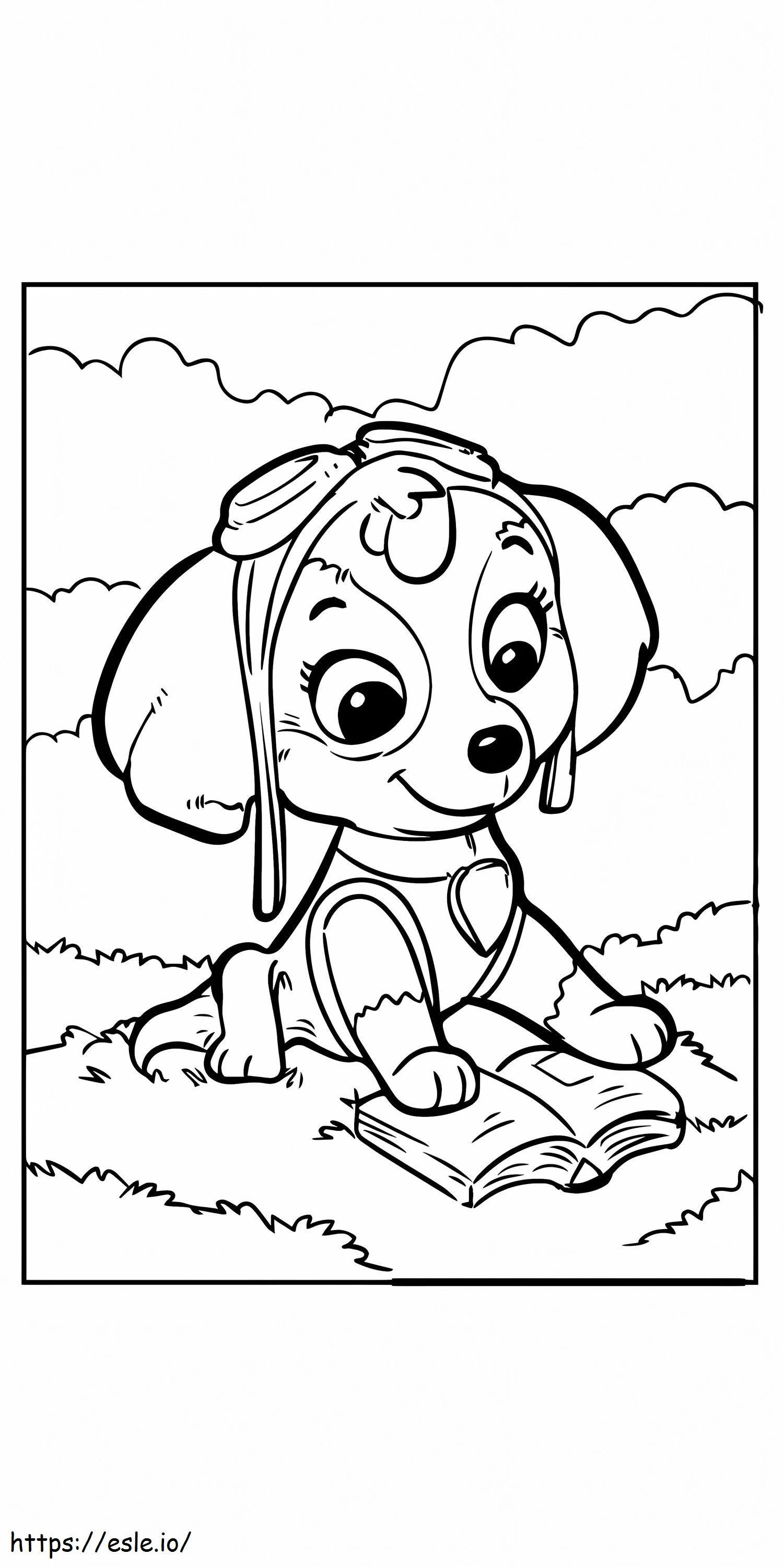 Cute Paw Patrol Skye coloring page