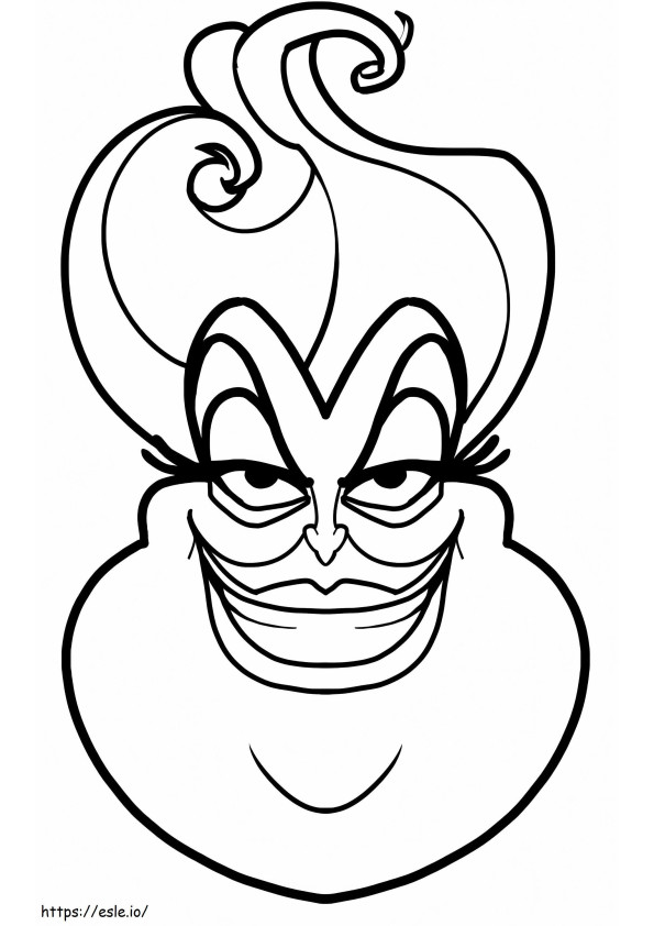 Evil Face Ursula coloring page
