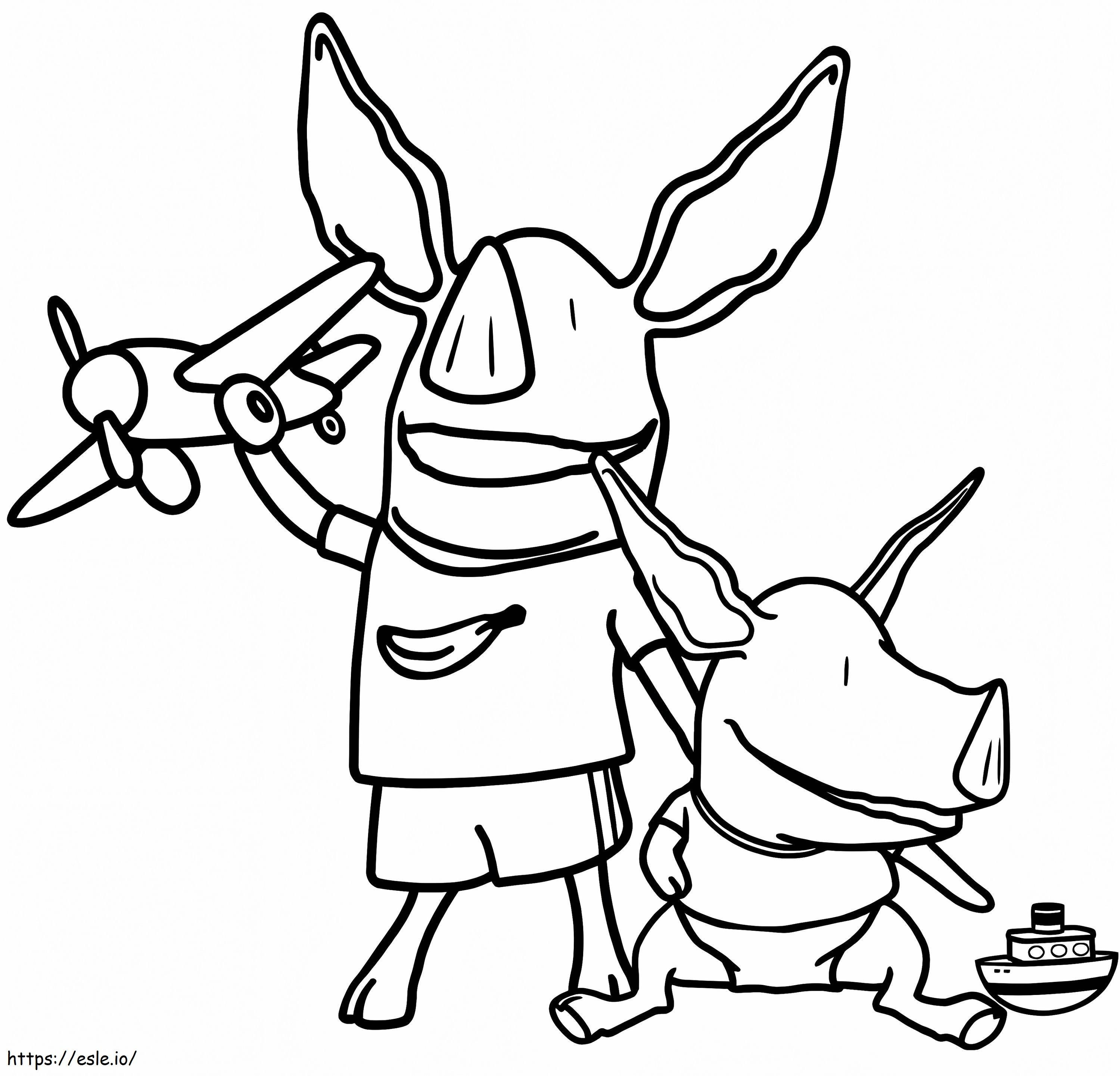 Olivias Brothers William And Ian coloring page
