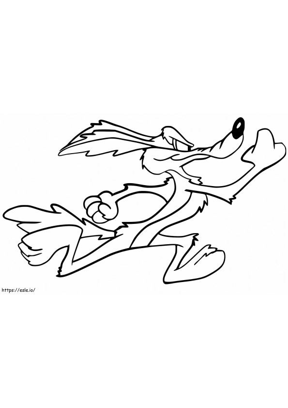 Coloriage Wile E Coyote en cours d'exécution à imprimer dessin