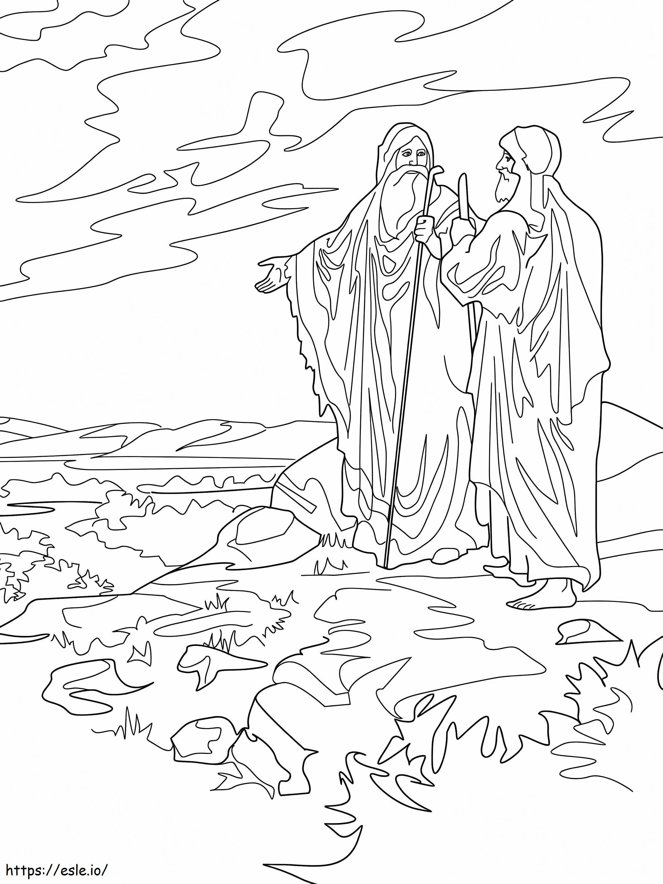 Abraham And Lot Part Ways coloring page