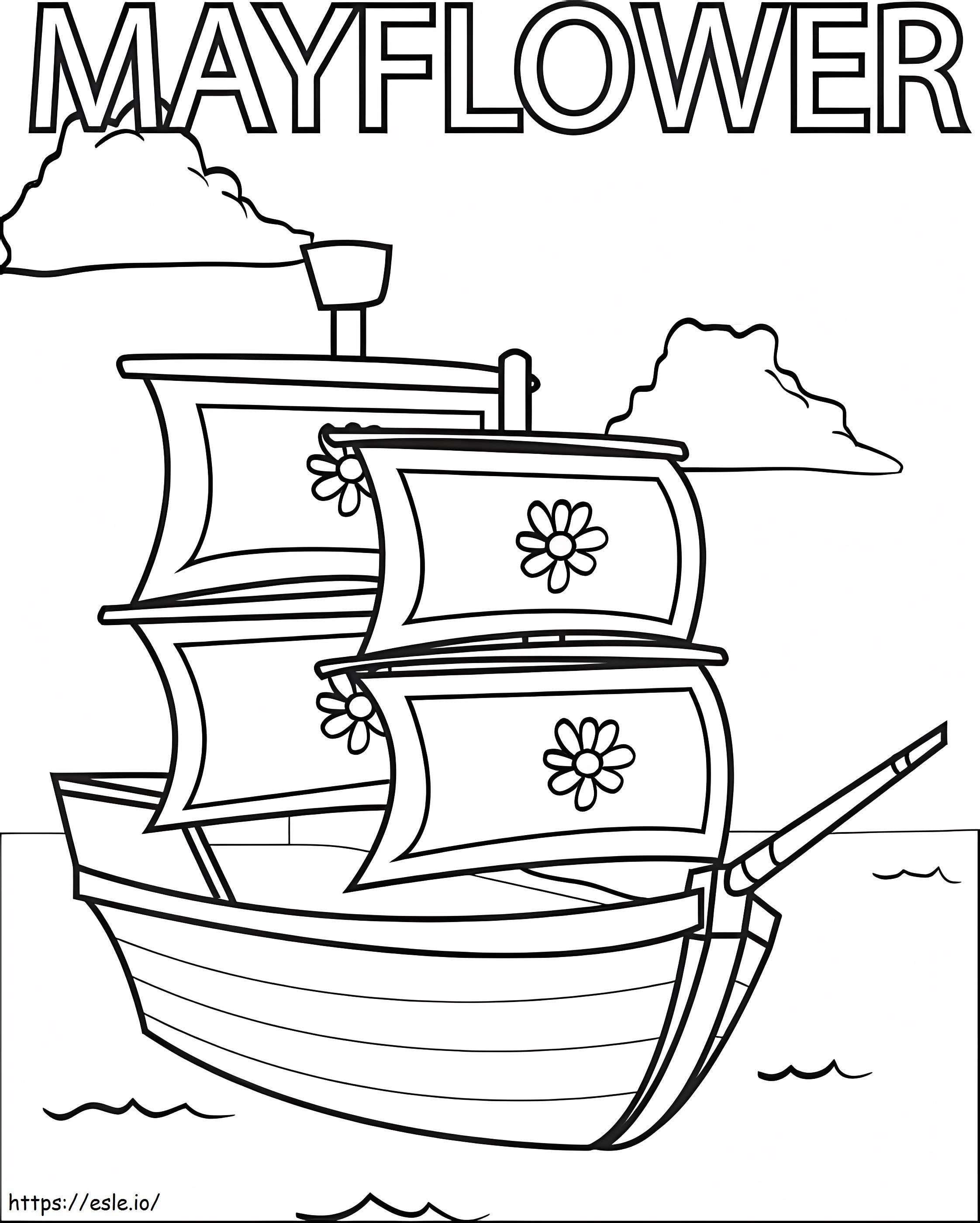 Mayflower 5 coloring page