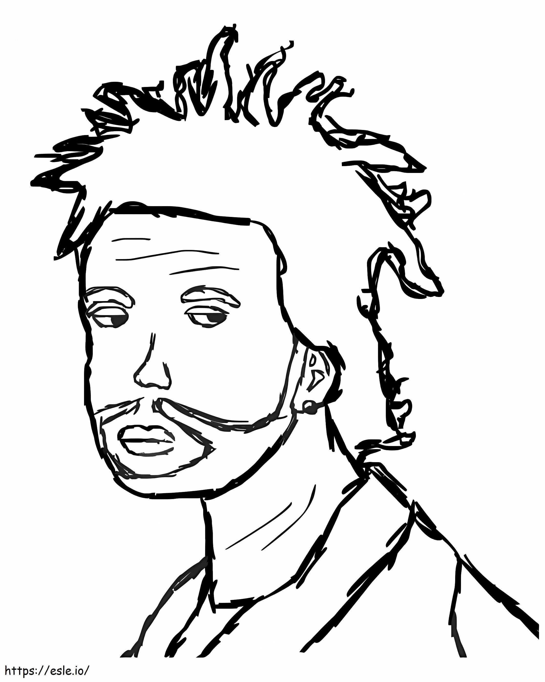 El boceto de Weeknd para colorear