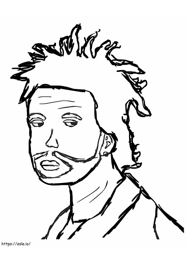 The Weeknd Sketch coloring page