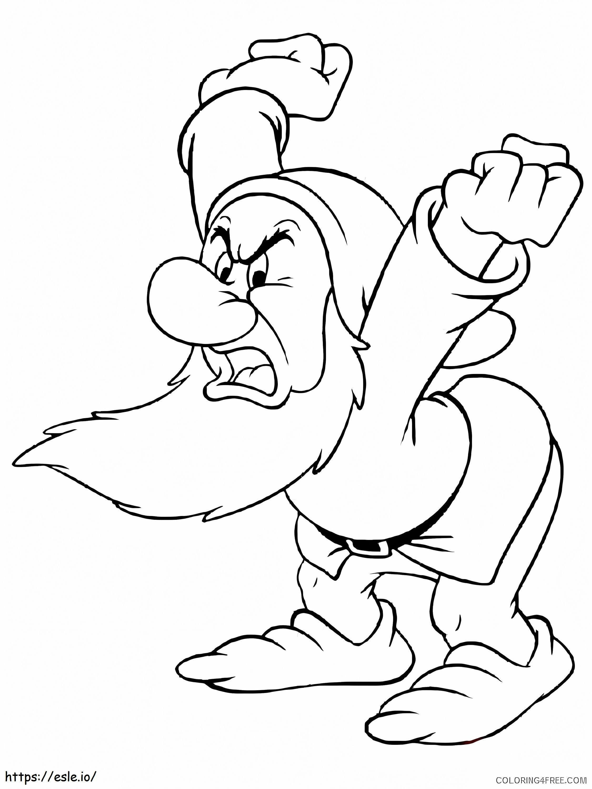 Angry Dwarf coloring page