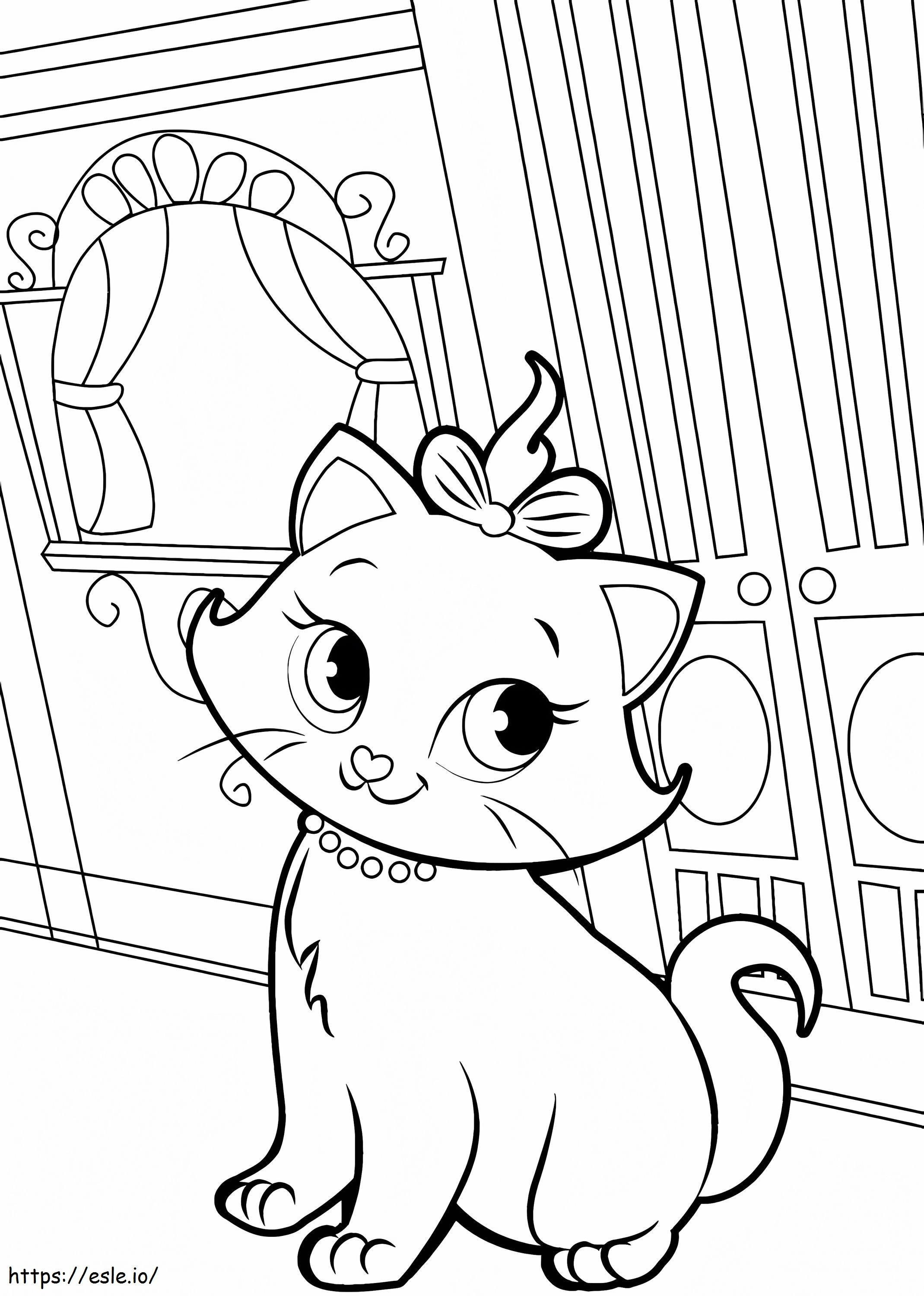 Cute Marie coloring page