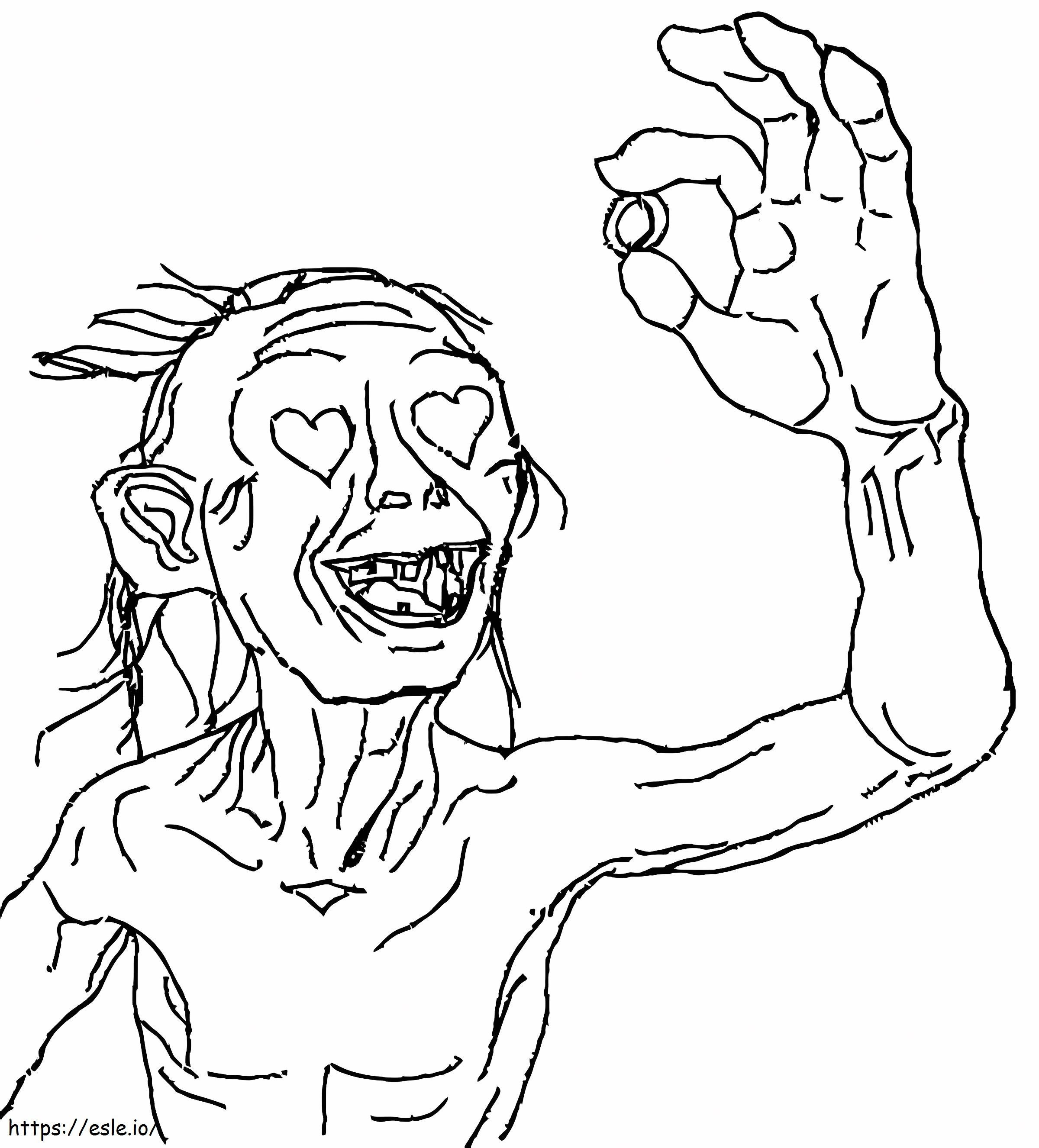 Gollum 1 coloring page