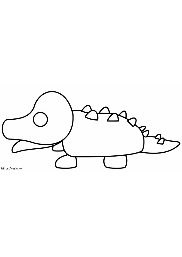 Coloriage Roblox Adoptez-moi à l'échelle du crocodile à imprimer dessin