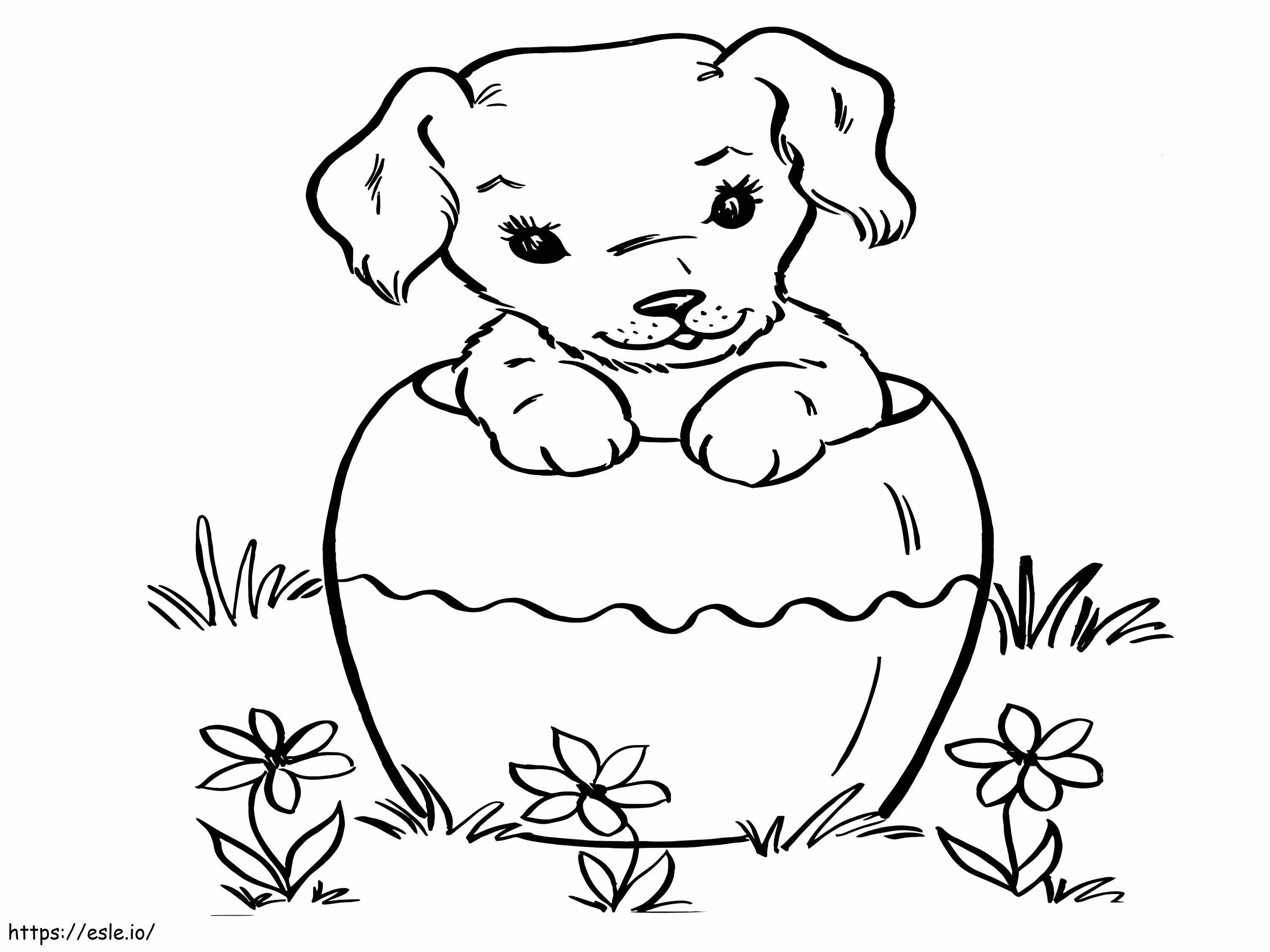 Um cachorrinho fofo para colorir