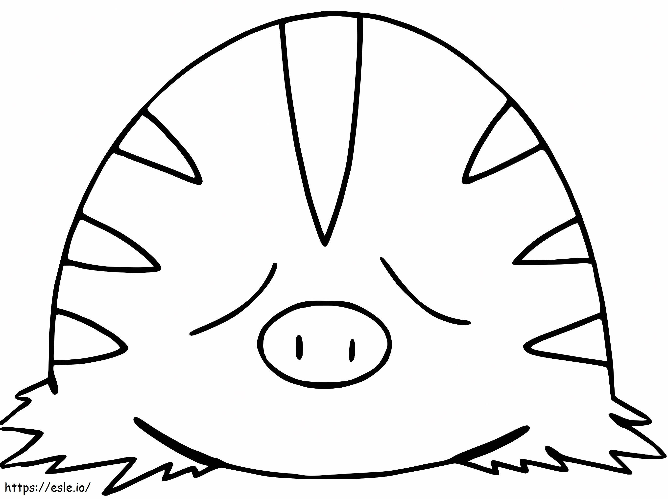 Coloriage Pokémon Swinub Gen 2 à imprimer dessin