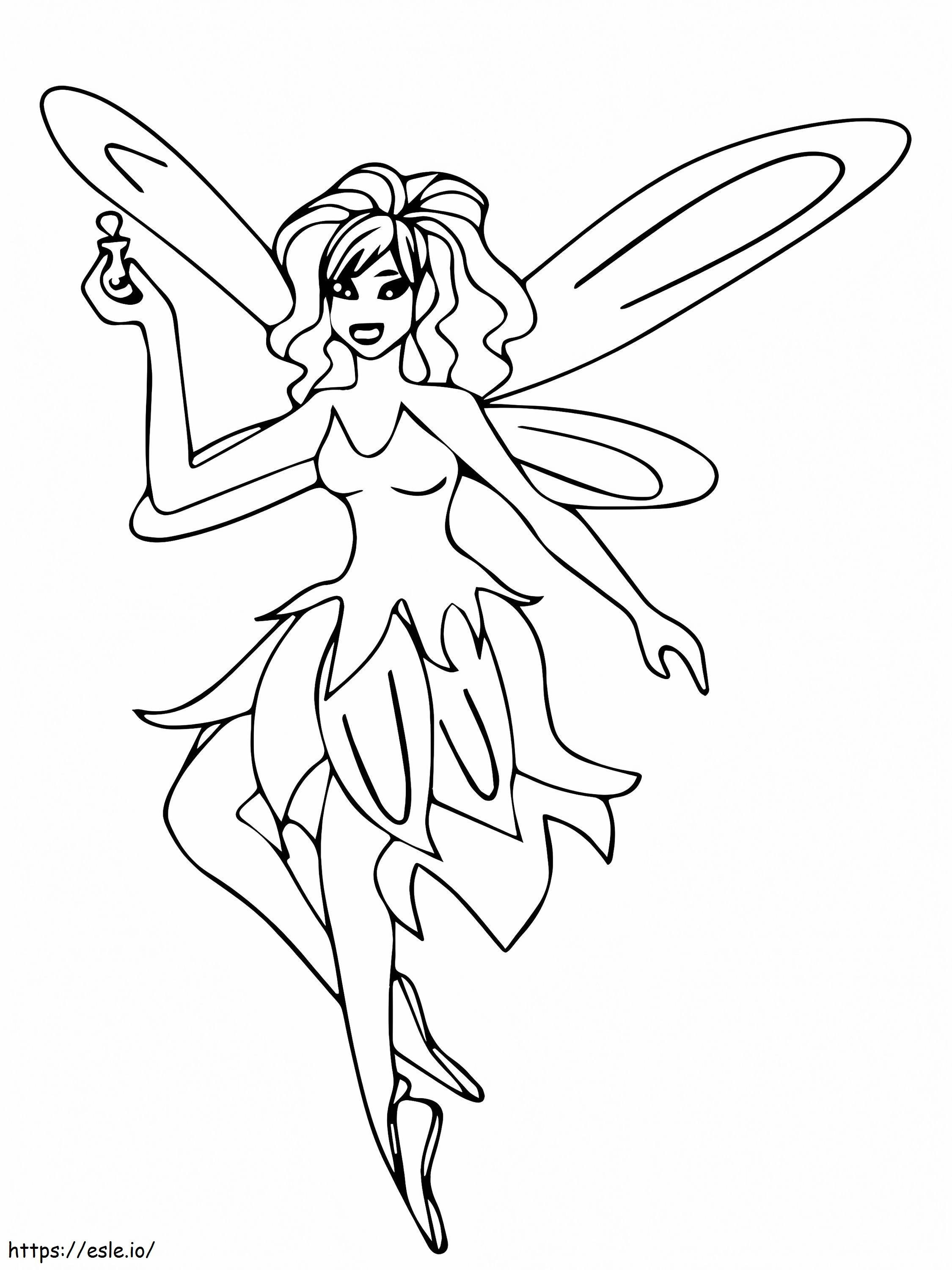 Divine Fairy Princess coloring page