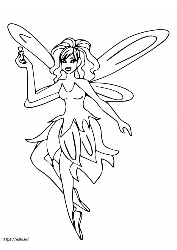 Divine Fairy Princess coloring page