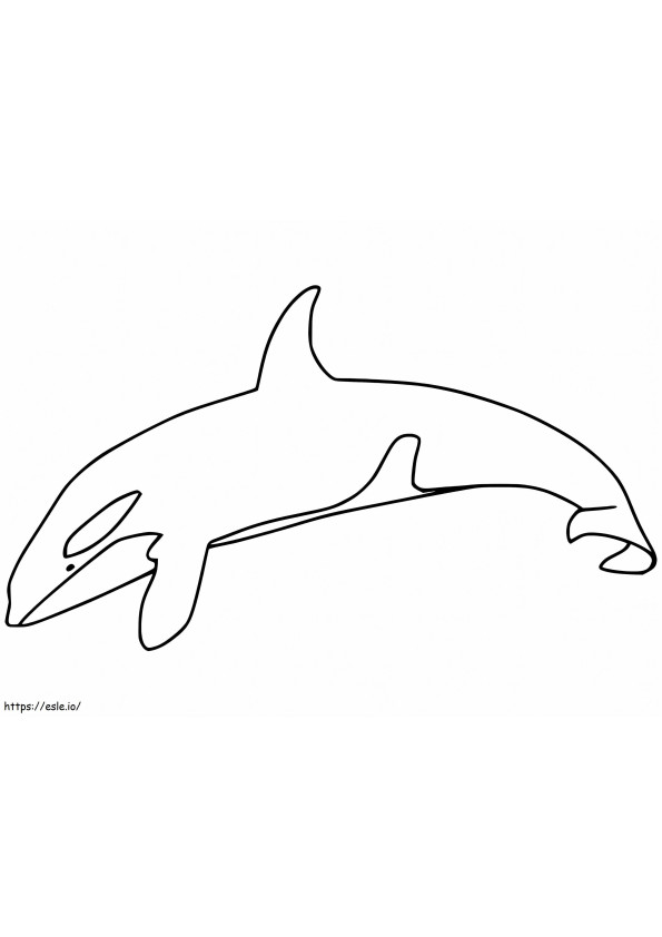 Easy Killer Whale coloring page
