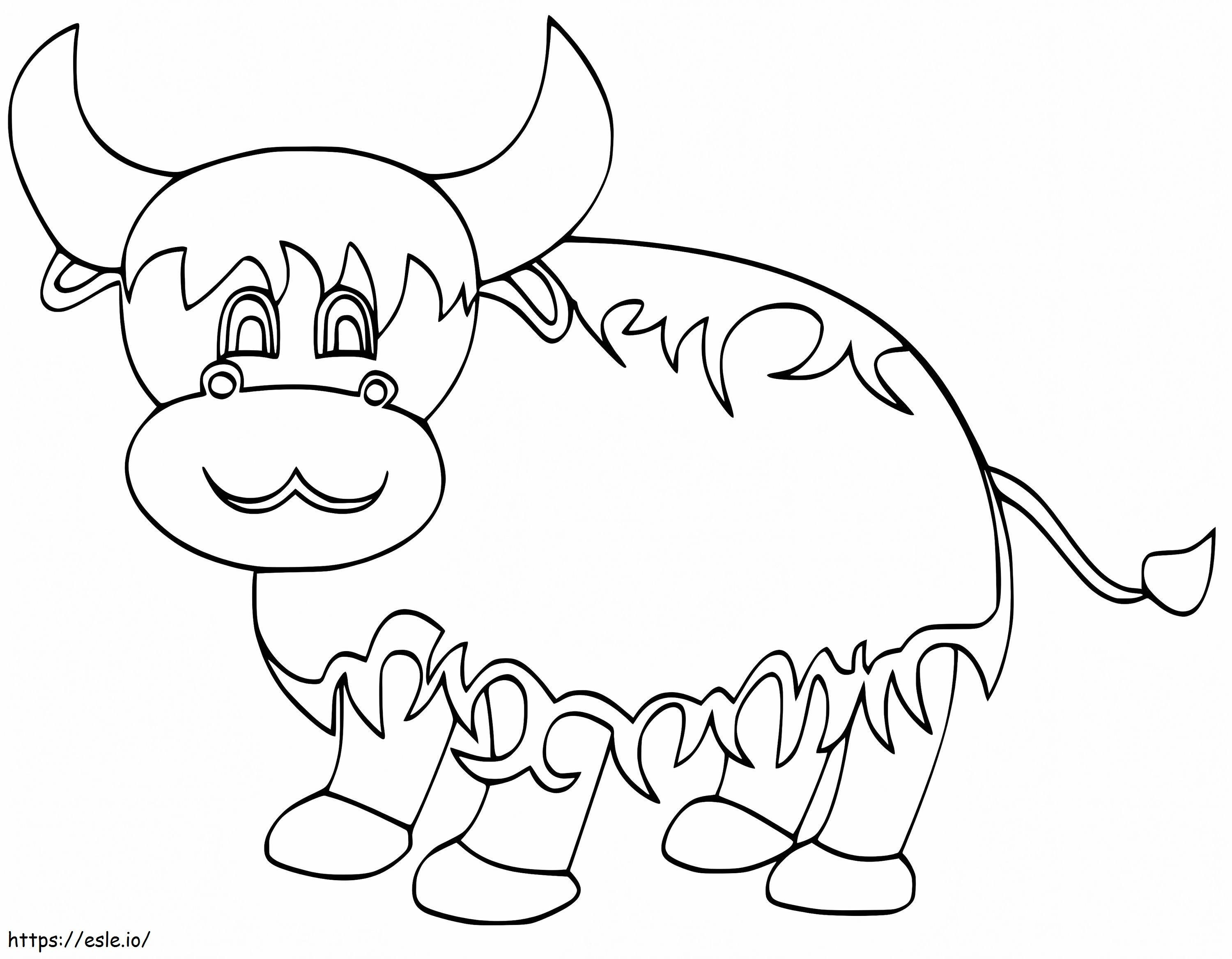 A Funny Yak coloring page