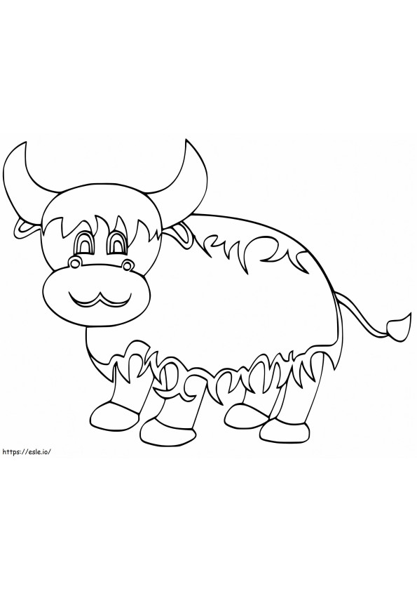 A Funny Yak coloring page
