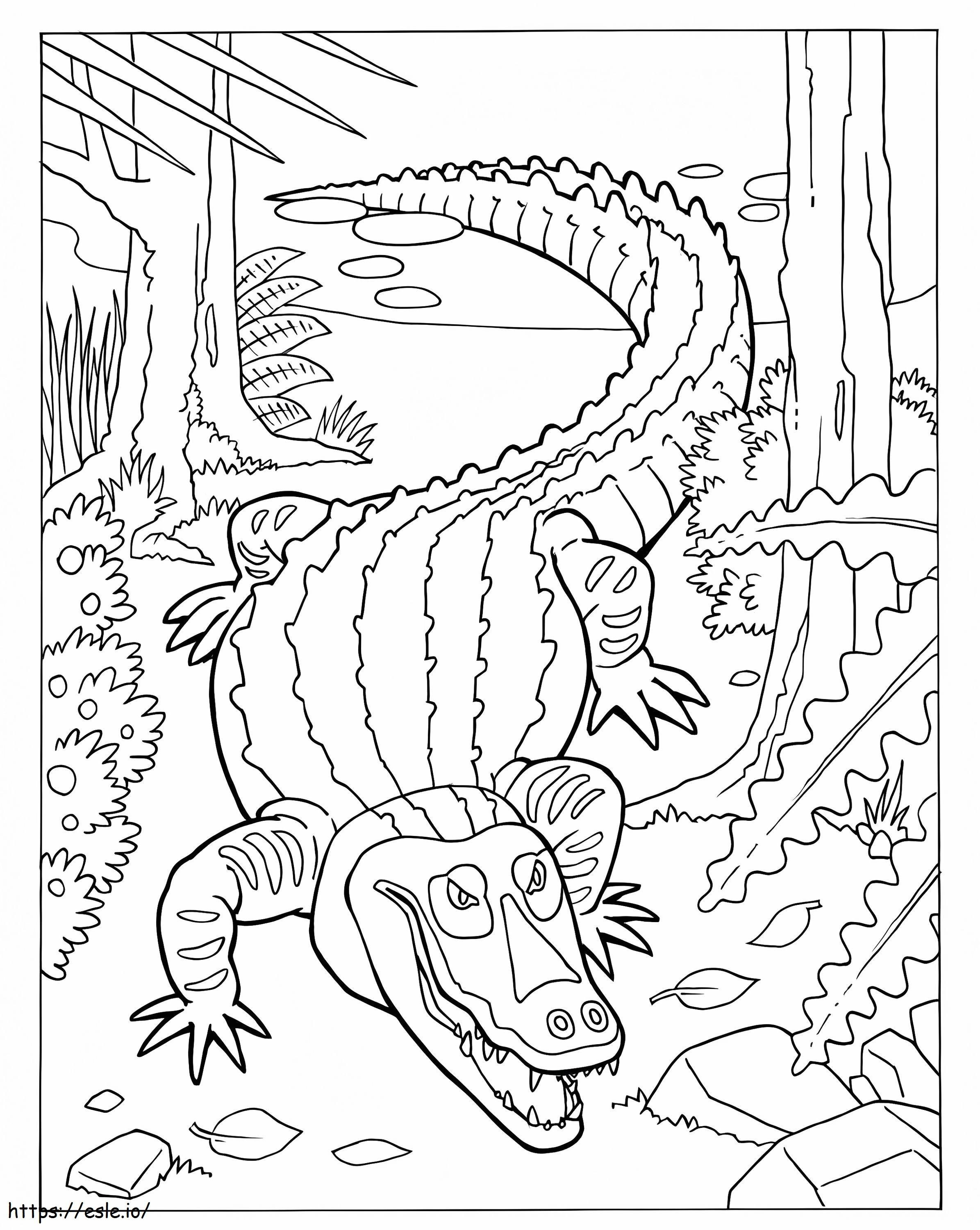 Huge Alligator coloring page
