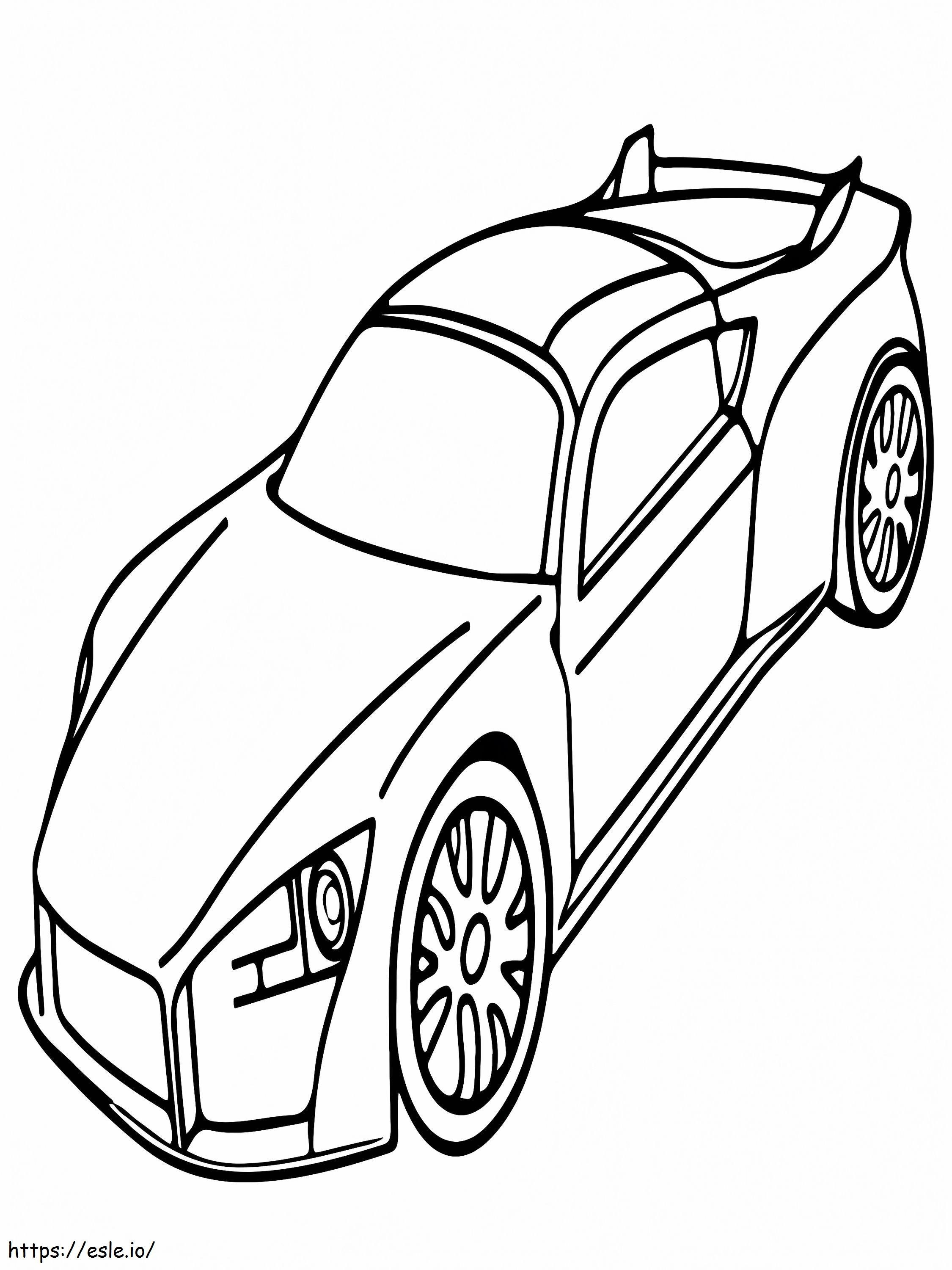 Coloriage Conception simple de voiture de sport à imprimer dessin