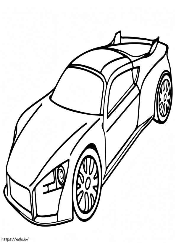 Simple Sport Car Design coloring page