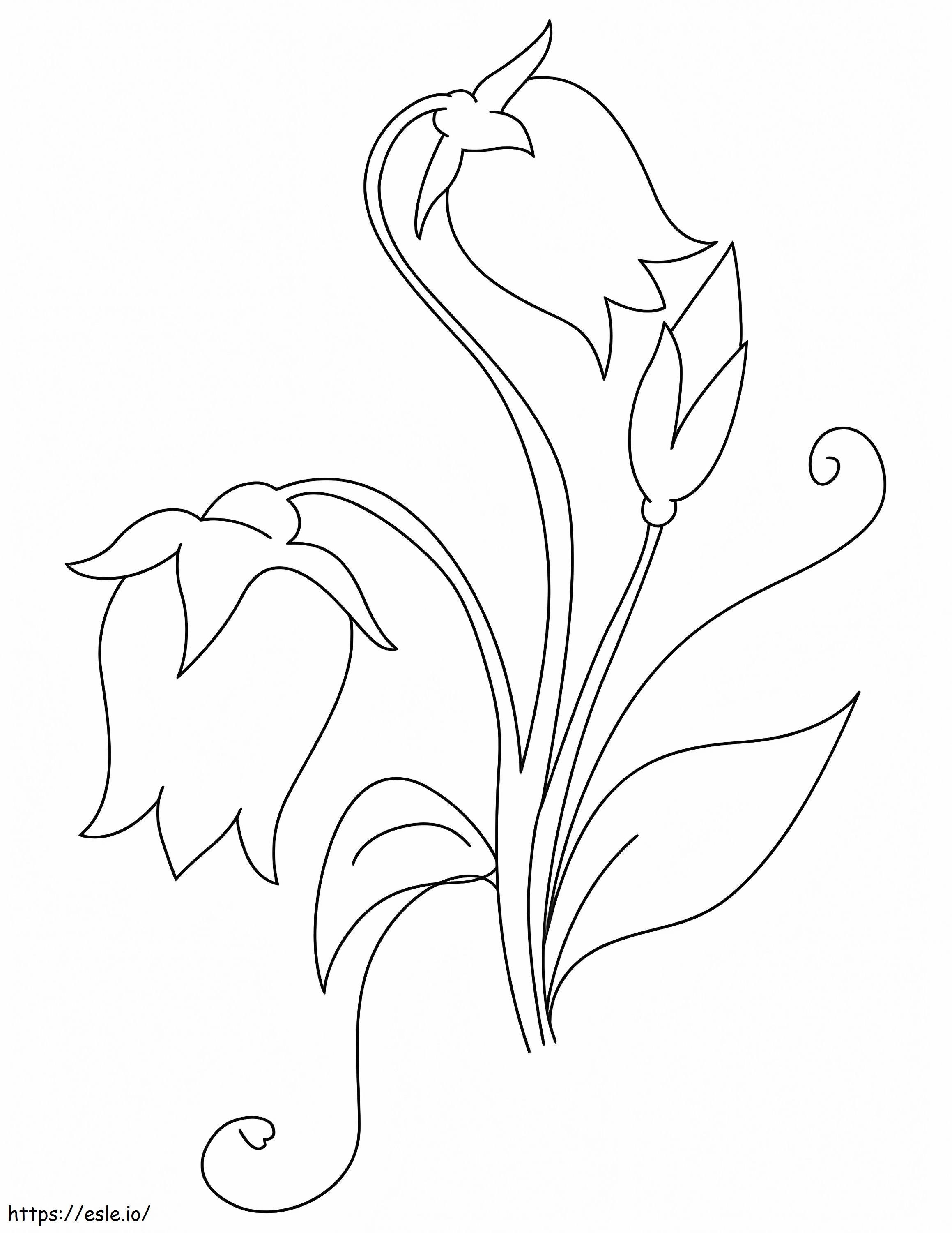 Bellflower Flowers 3 coloring page