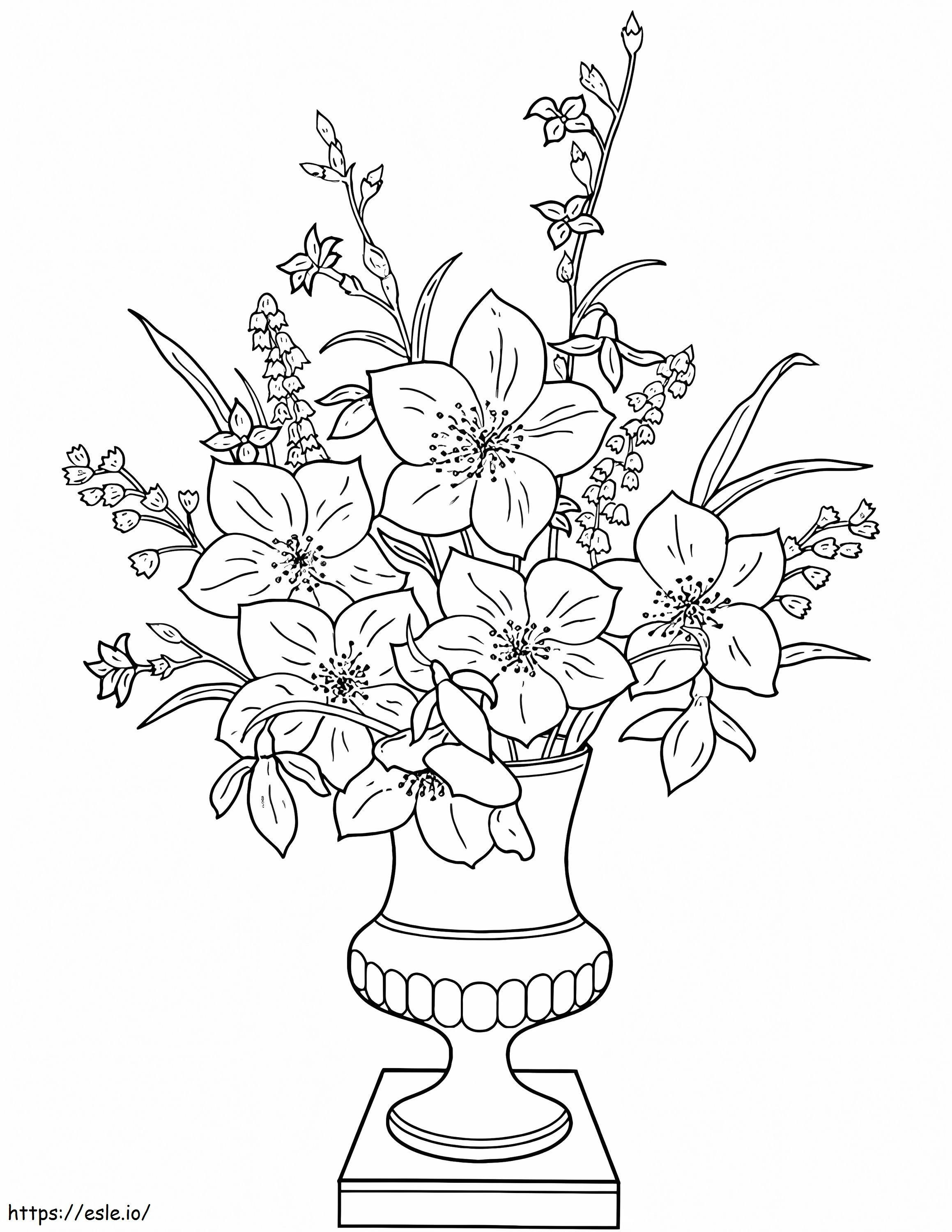 Vaso di fiori 2 da colorare