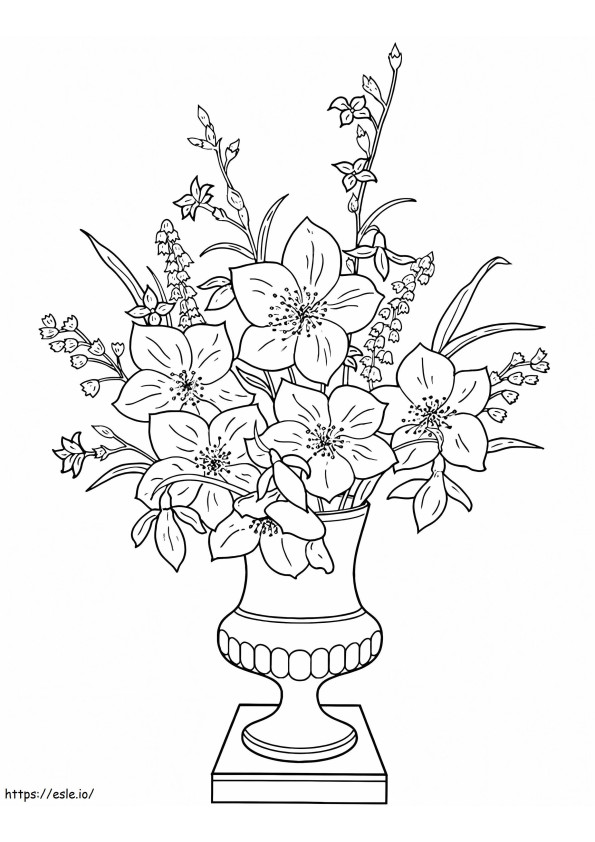 Coloriage Vase à fleurs 2 à imprimer dessin