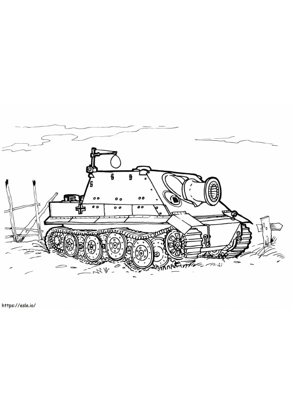Sturmtiger Tank coloring page