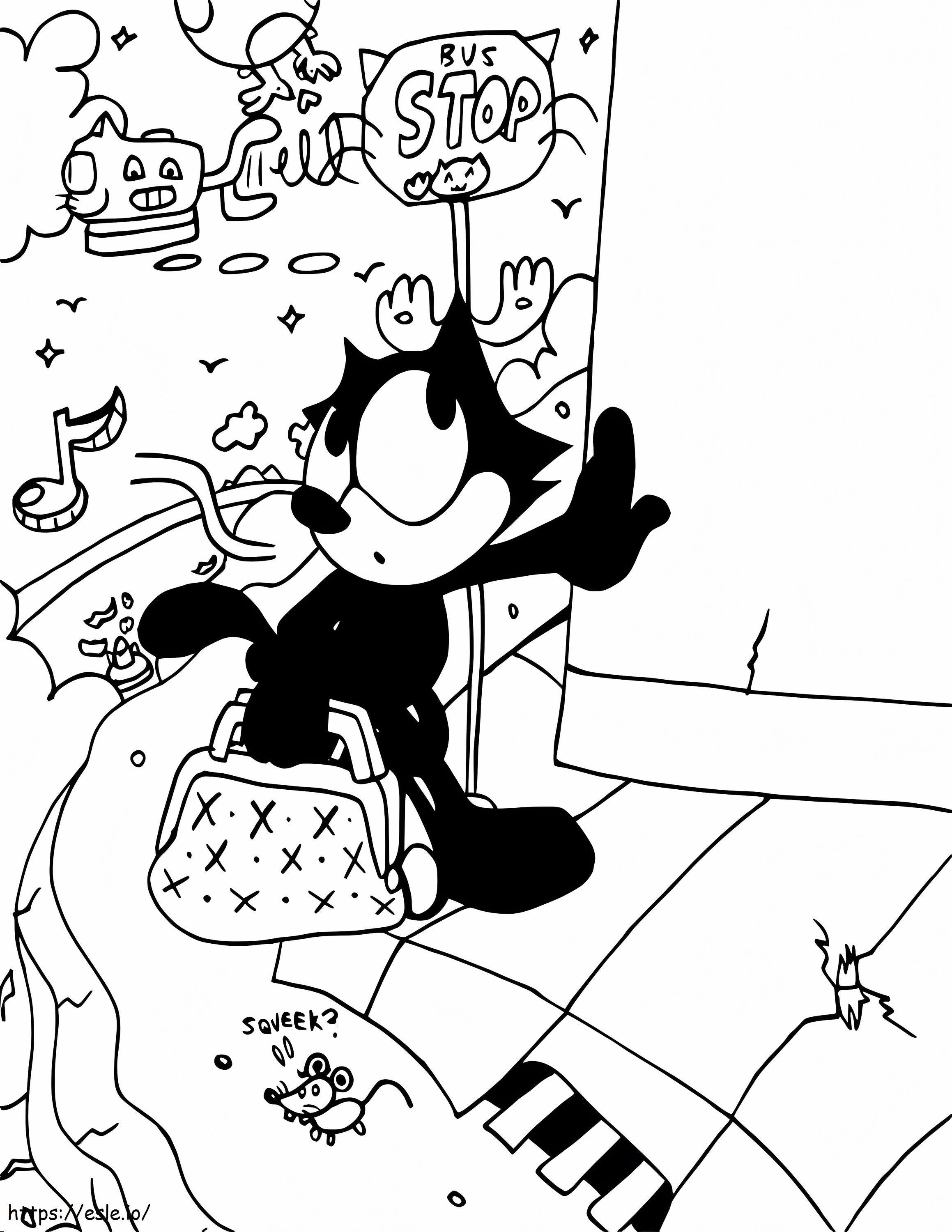 Felix The Cat Goes To Work coloring page