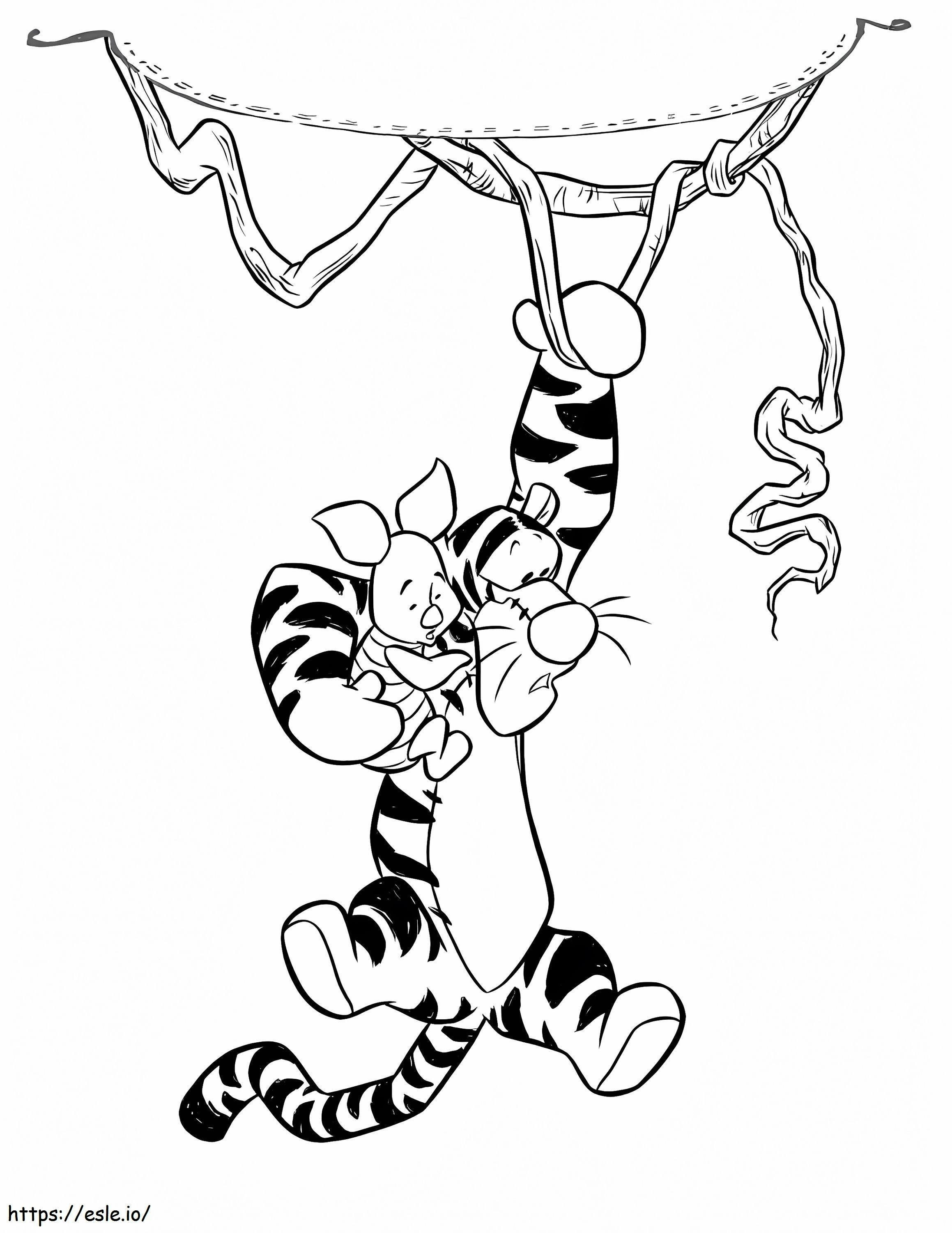 Tigger And Piglet coloring page