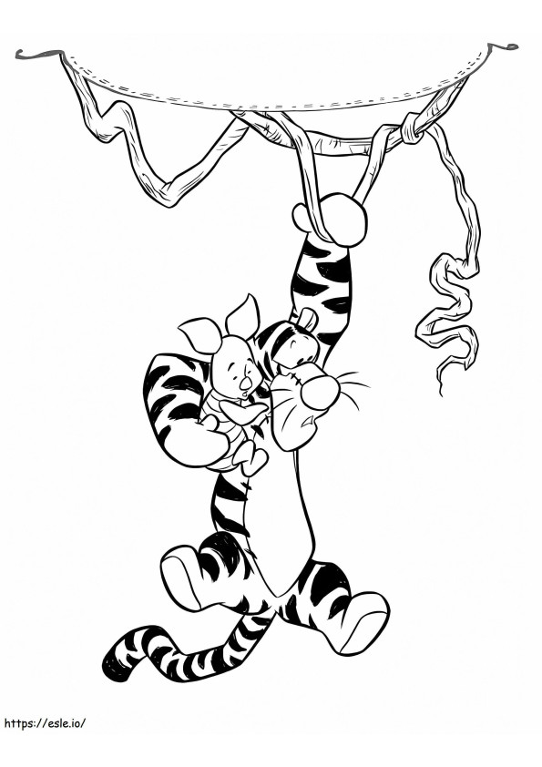 Tigger And Piglet coloring page
