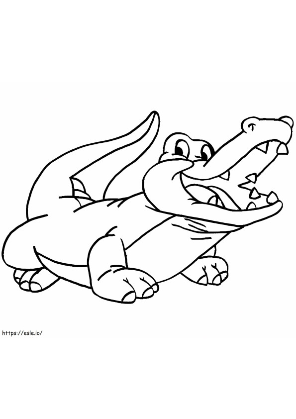 Coloriage Alligator mignon pour les enfants à imprimer dessin