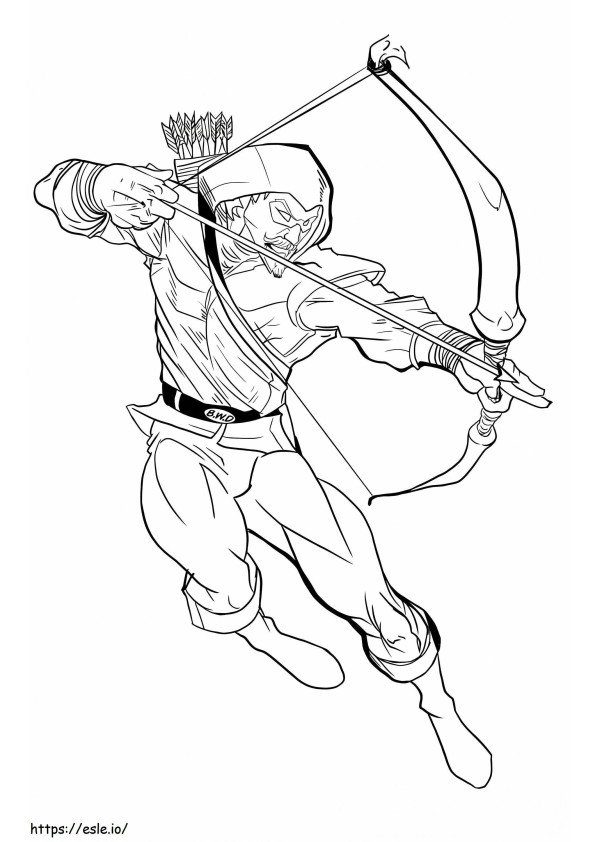 Green Arrow Attack coloring page