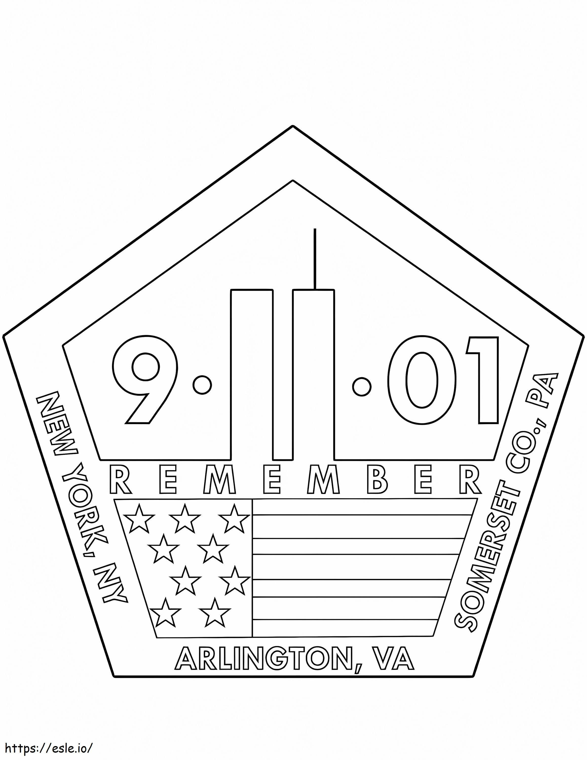 11Th September Memorial Patriot Day coloring page