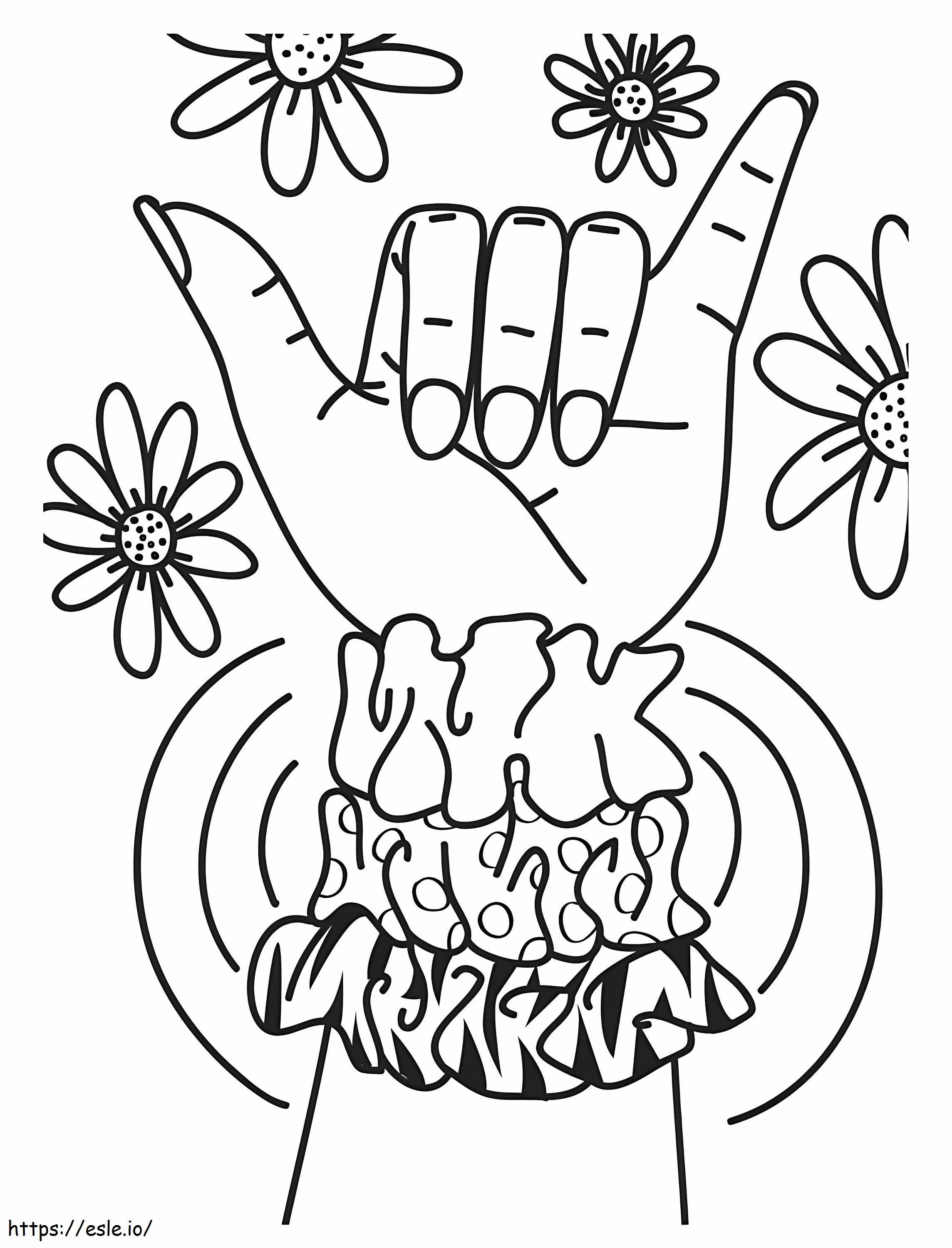 Power Flowers VSCO Girl coloring page