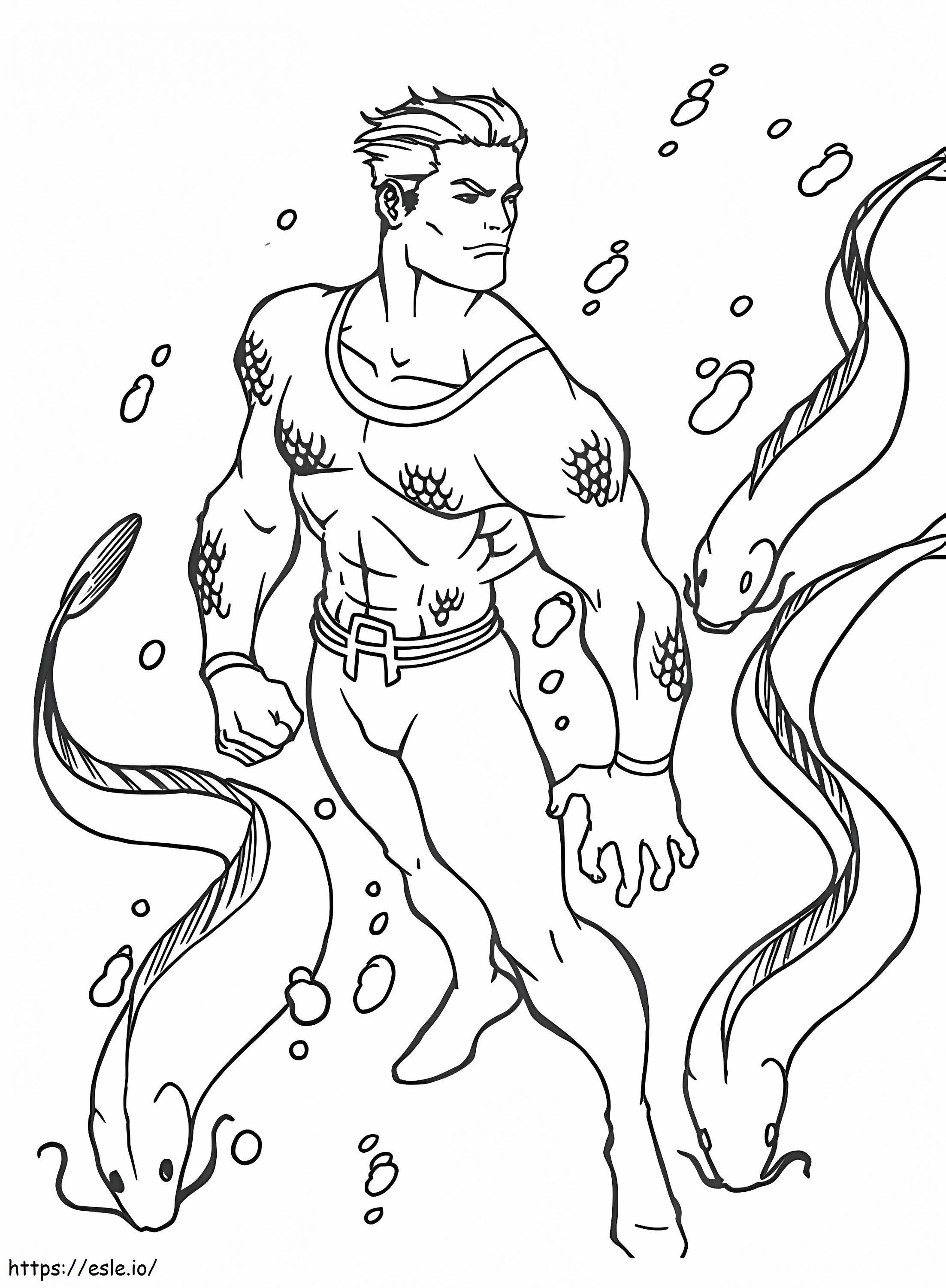 Upea Aquaman värityskuva