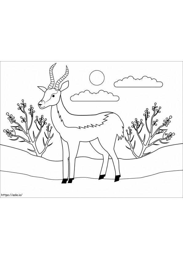 Cute Antelope coloring page