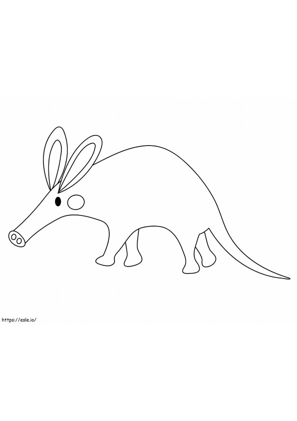 Adorable Aardvark coloring page