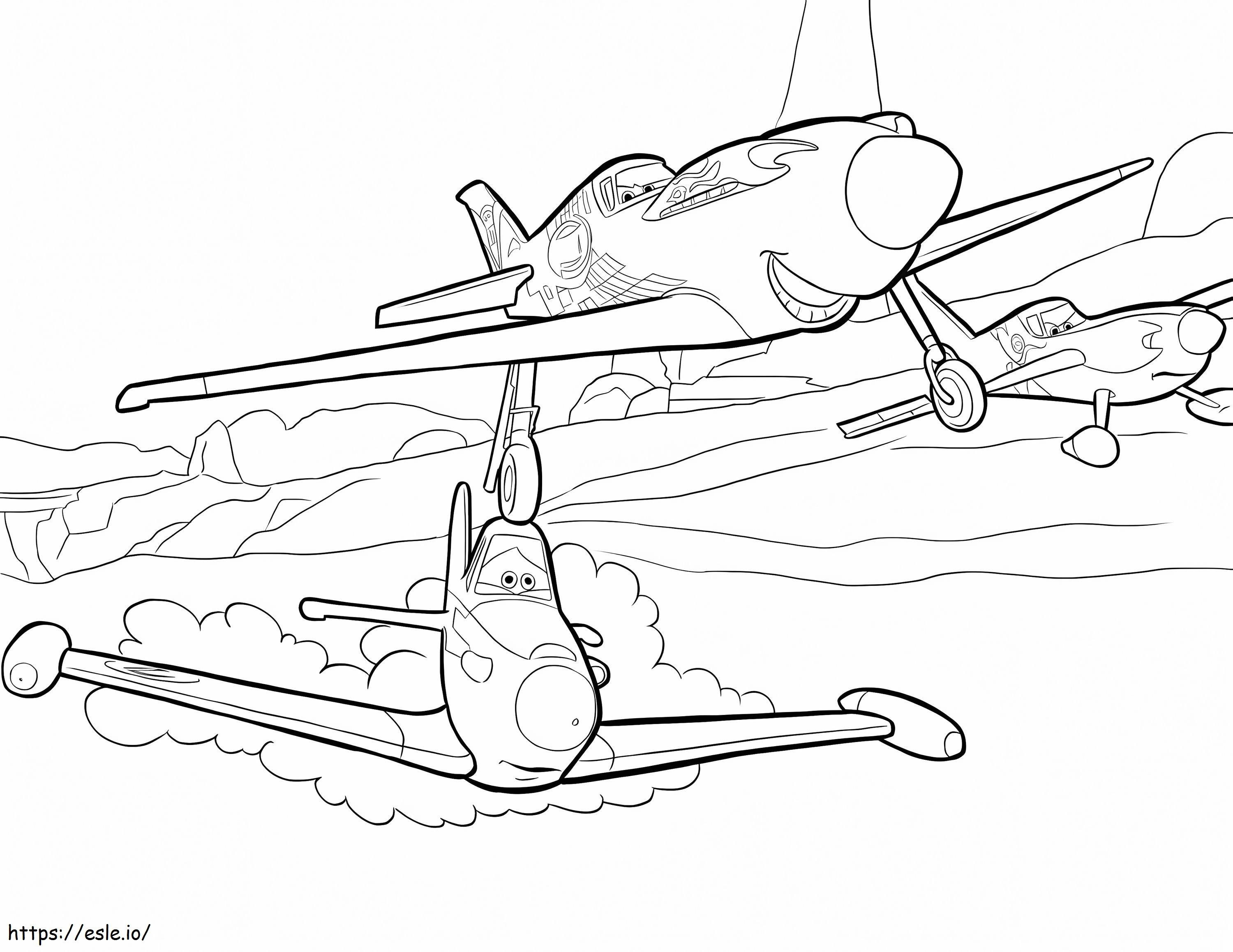 Ripslinger Tries To Take Out Dusty coloring page