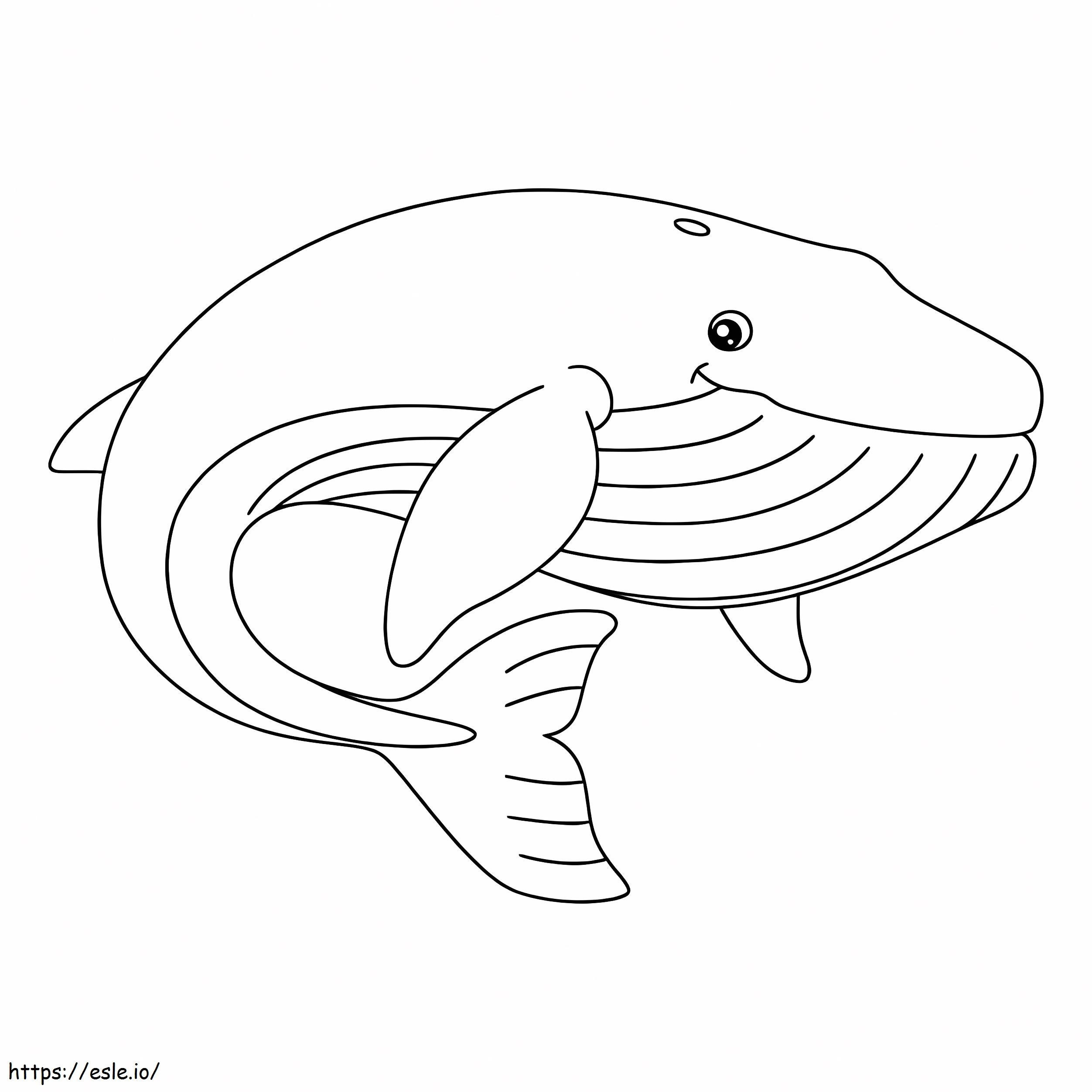 Coloriage Adorable baleine à imprimer dessin