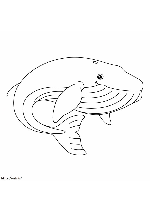 Coloriage Adorable baleine à imprimer dessin