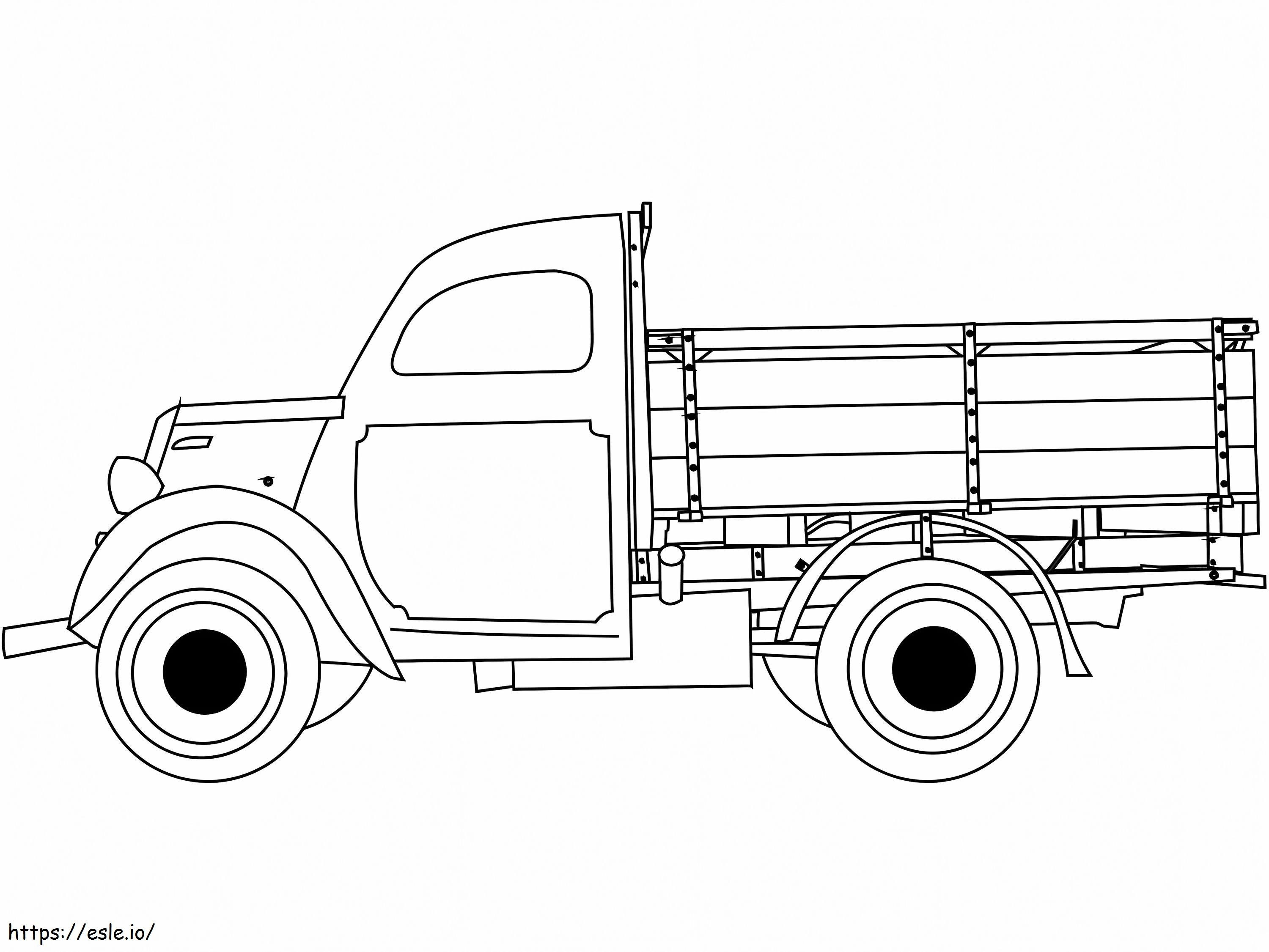 Klasyczna ciężarówka kolorowanka