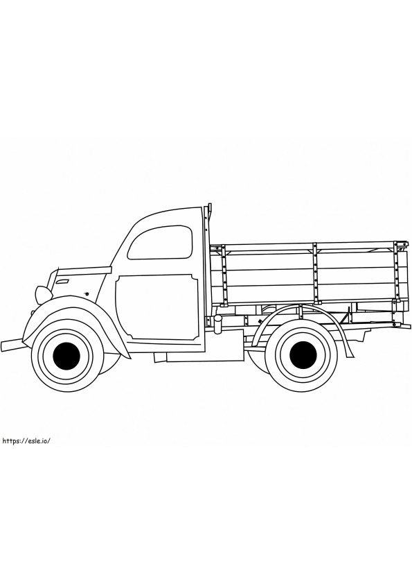Klassieke vrachtwagen kleurplaat