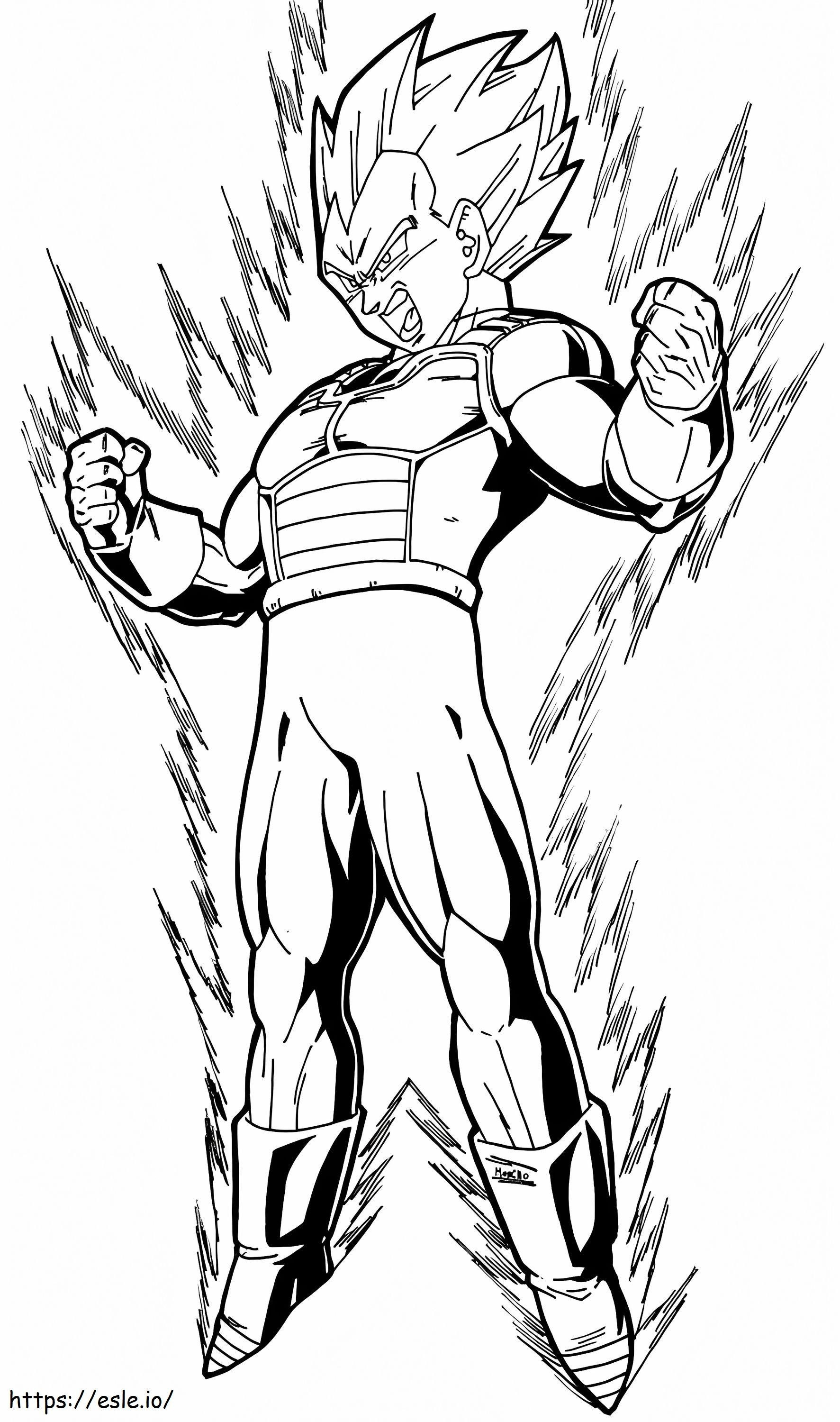 Super Vegeta Angry coloring page