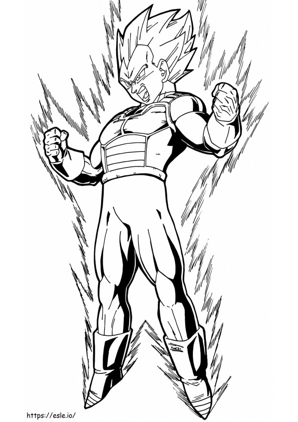 Super Vegeta Angry coloring page